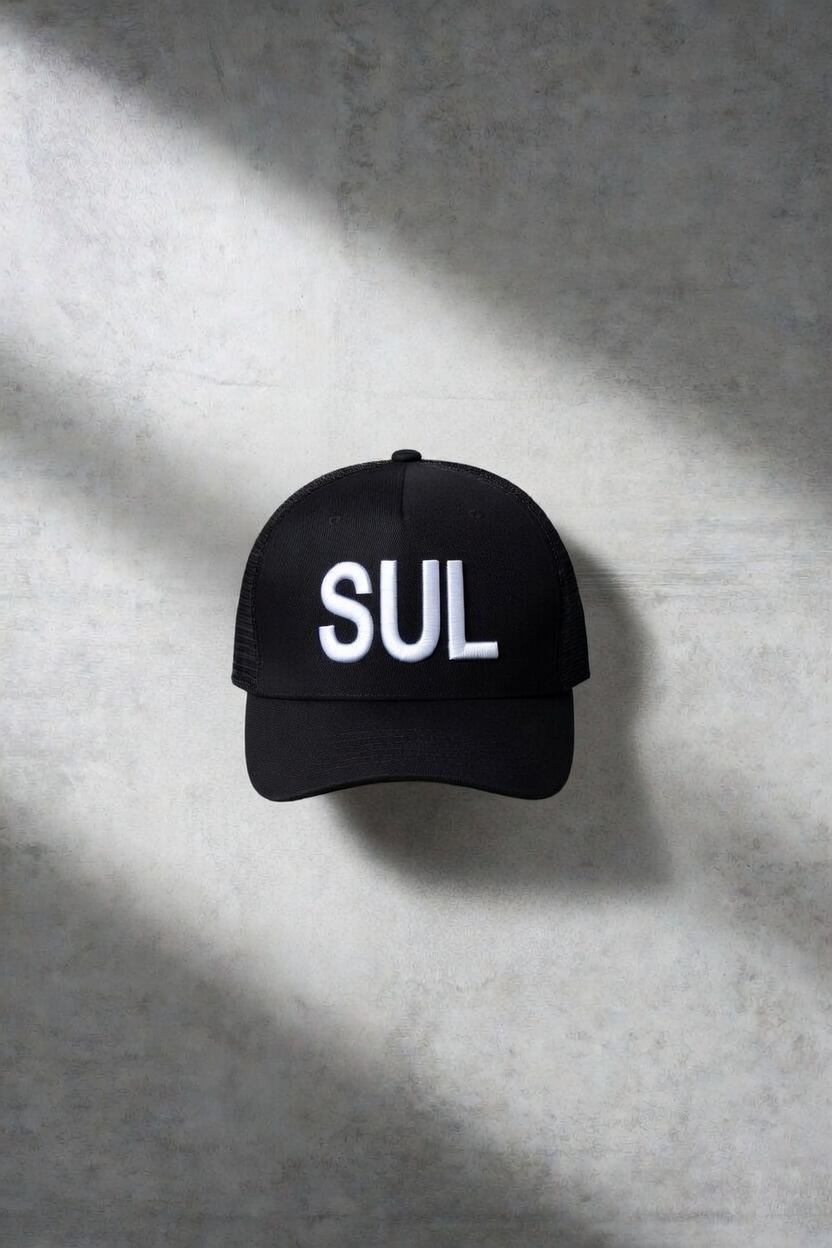 SUL New Era Trucker Hat front view with embroidered SUL logo